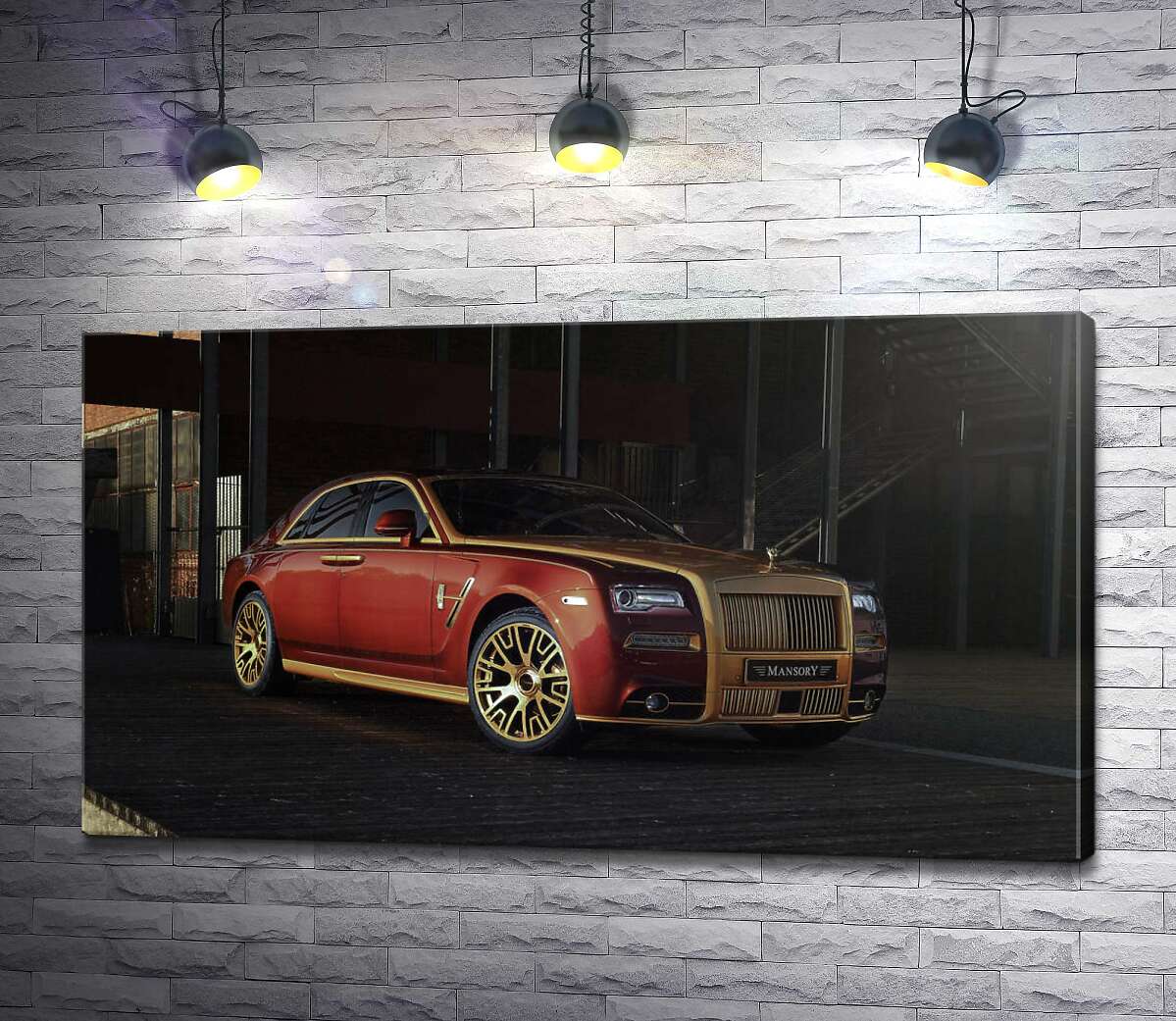 

Картина ArtPoster Красные формы автомобиля седан Роллс-Ройс (Rolls-Royce Ghost) 100x56 см Модуль №1