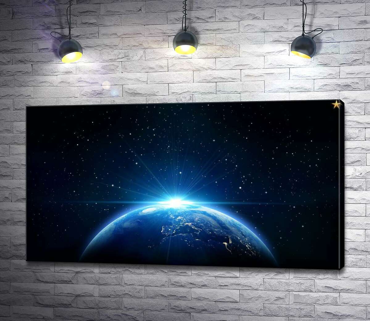 

Картина ArtPoster Космическое утро над Землей 100x55 см Модуль №1