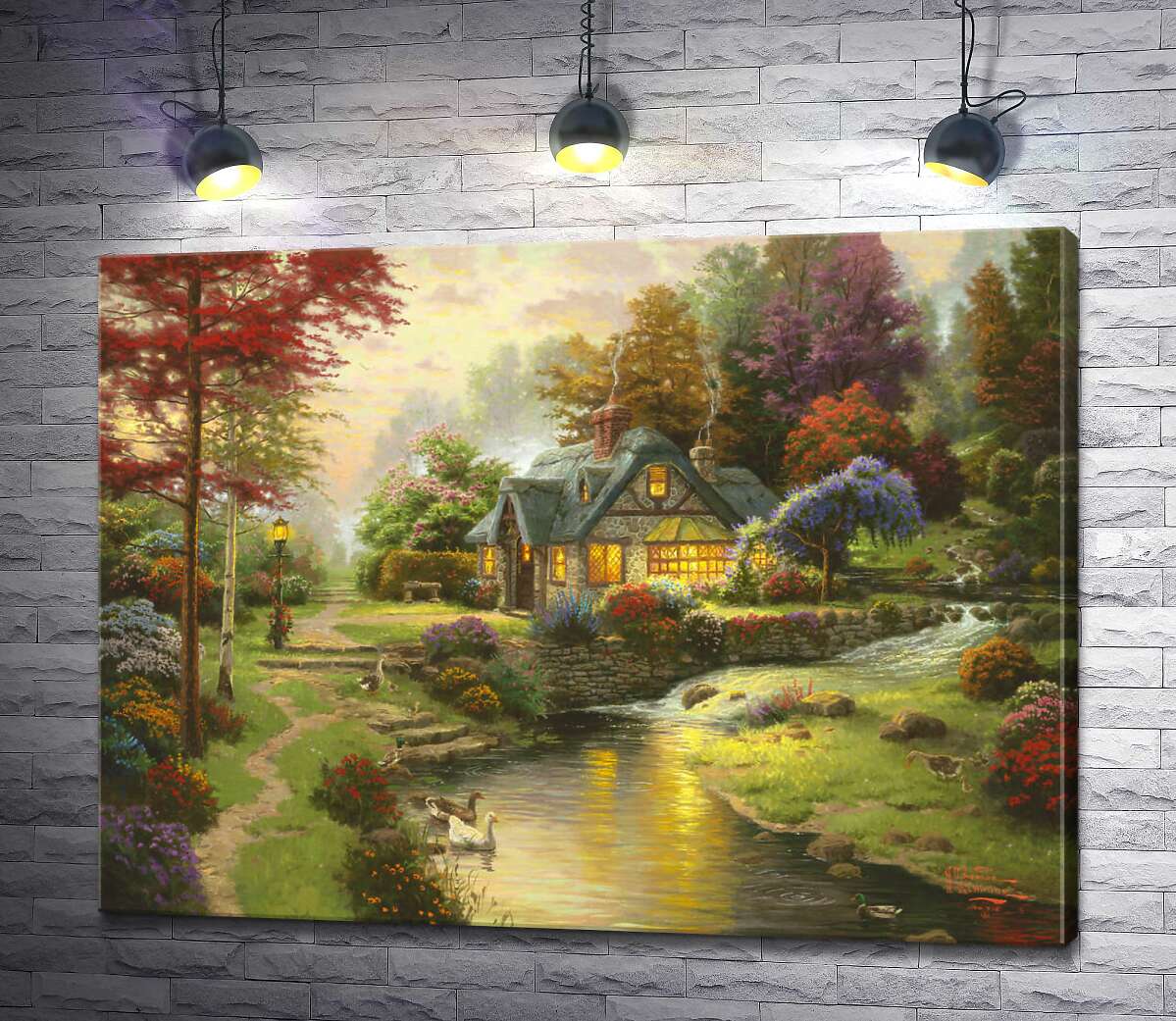

Картина ArtPoster Коттедж у спокойной воды (Stillwater Cottage) - Томас Кинкейд (Thomas Kinkade) 100x75 см Модуль №1