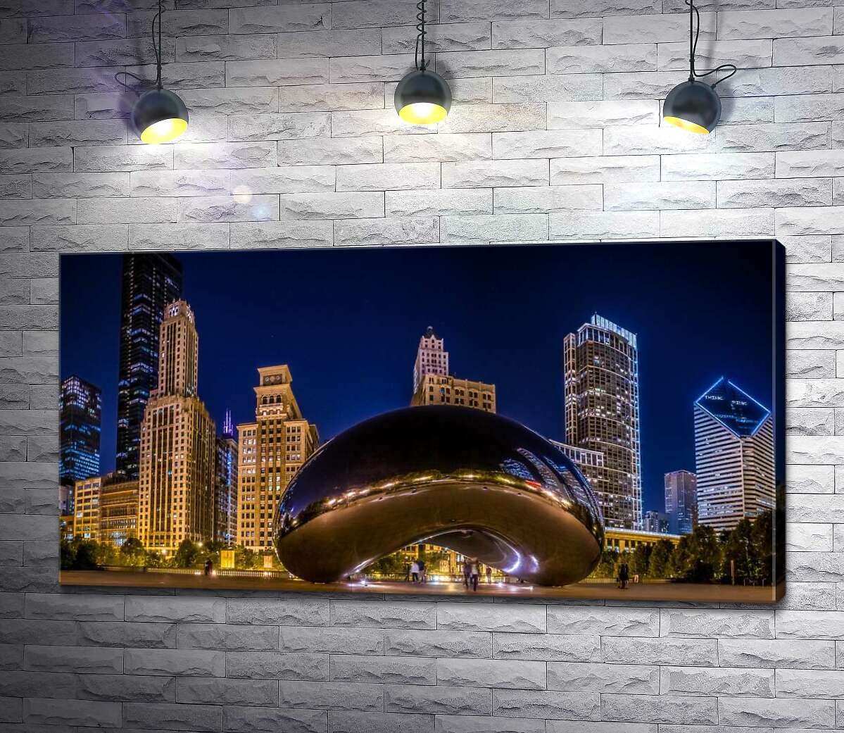 

Картина ArtPoster "Облачные ворота" (Cloud Gate) в центре шумного Чикаго 130x68 см Модуль №1