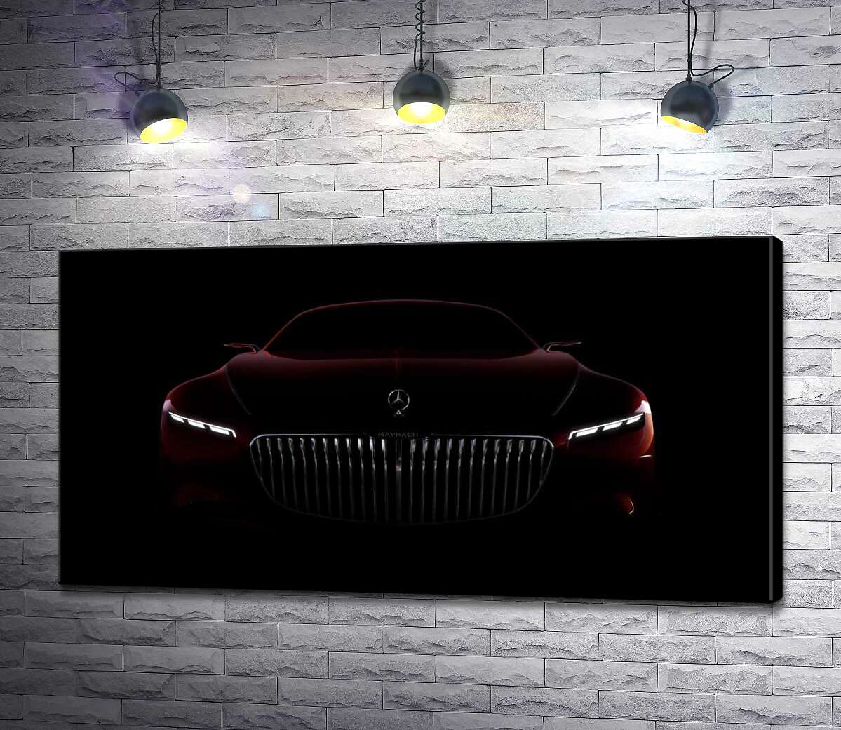 

Картина ArtPoster Красный силуэт автомобиля Mercedes-Maybach S-Class 100x53 см Модуль №1