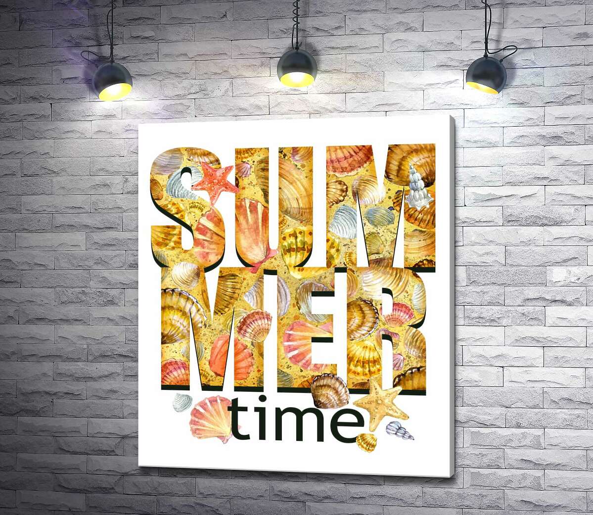 

Картина ArtPoster Надпись "summertime" усыпана морскими ракушками 130x154 см Модуль №1
