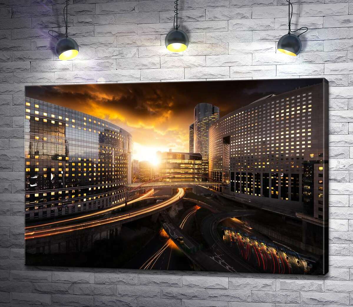 

Картина ArtPoster Оранжевый восход над деловым кварталом Парижа 130x87 см Модуль №1