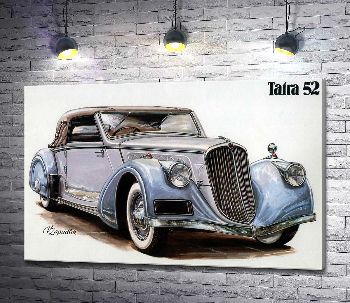 

Картина ArtPoster Небесно-голубой автомобиль Tatra 52 100x66 см Модуль №1