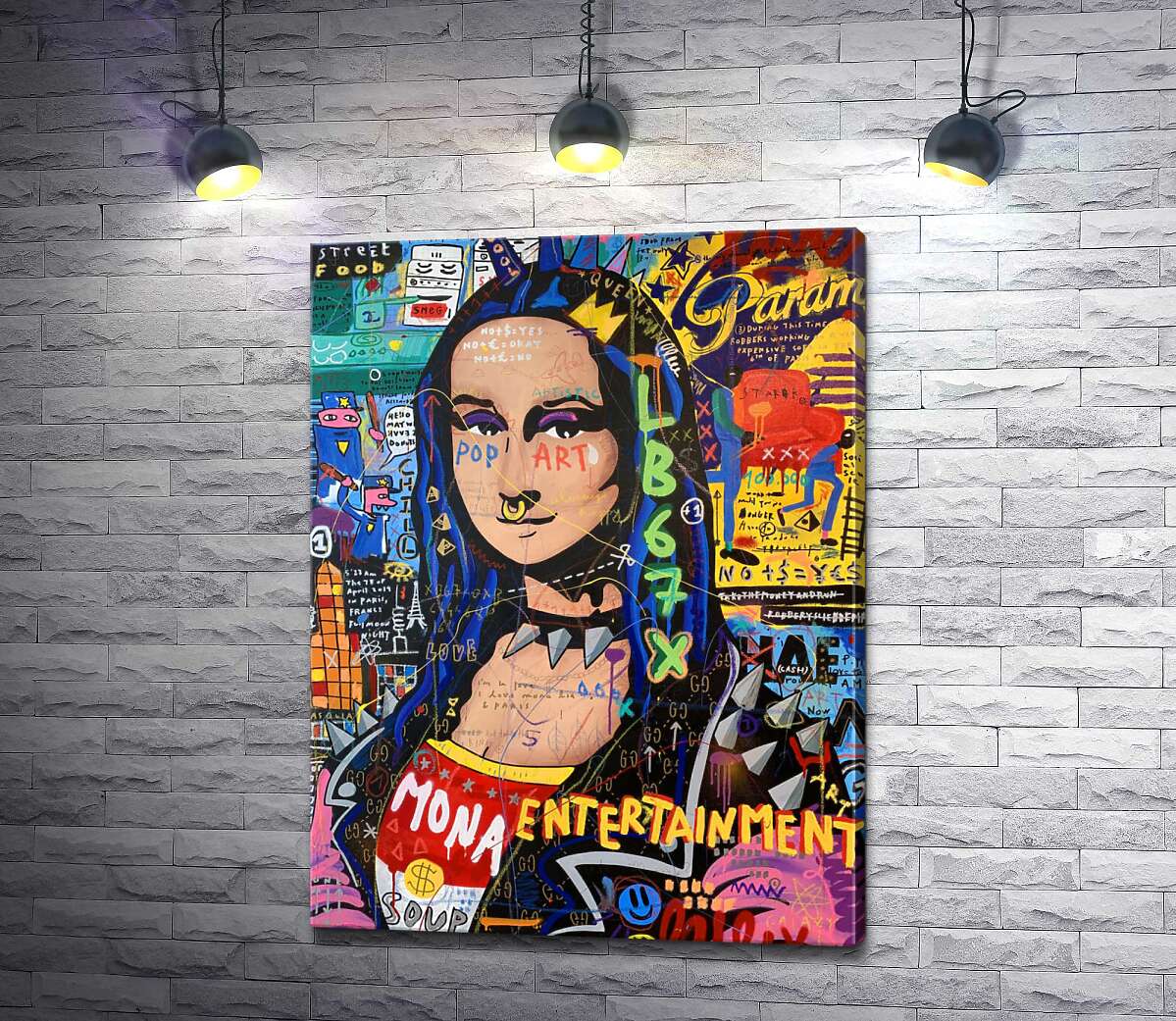 

Картина ArtPoster Панк Мона Лиза (Punk Monalisa) - Джисбар 100x134 см Модуль №1