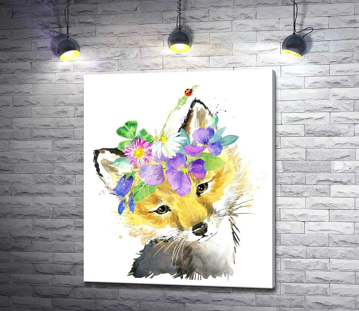 

Картина ArtPoster Лиса в венке из полевых цветов 130x154 см Модуль №1