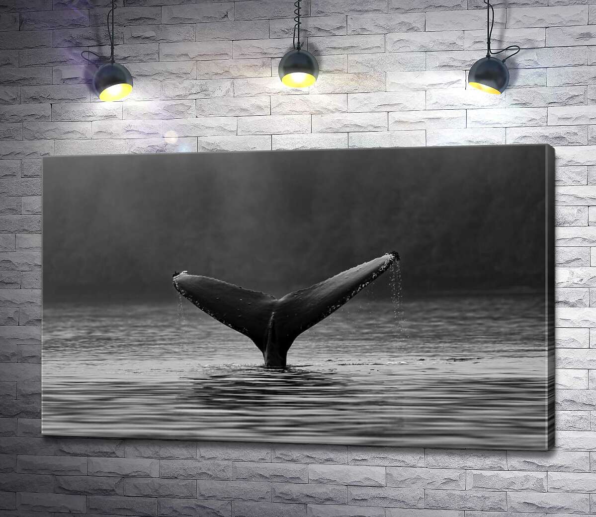 

Картина ArtPoster Мощный хвост кита виднеется над поверхностью воды 130x80 см Модуль №1