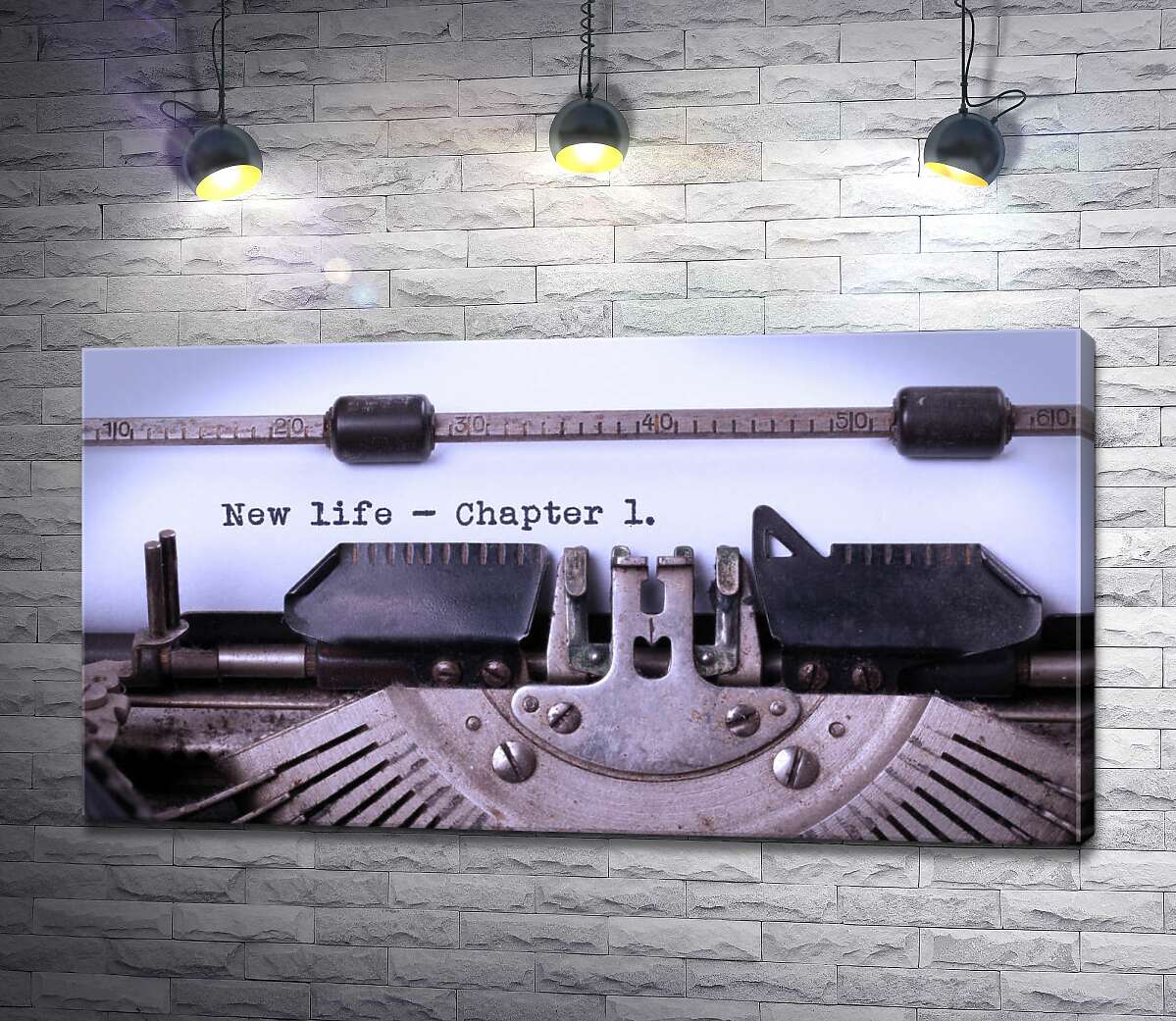 

Картина ArtPoster Первая глава книги на пишущей машинке 100x53 см Модуль №1