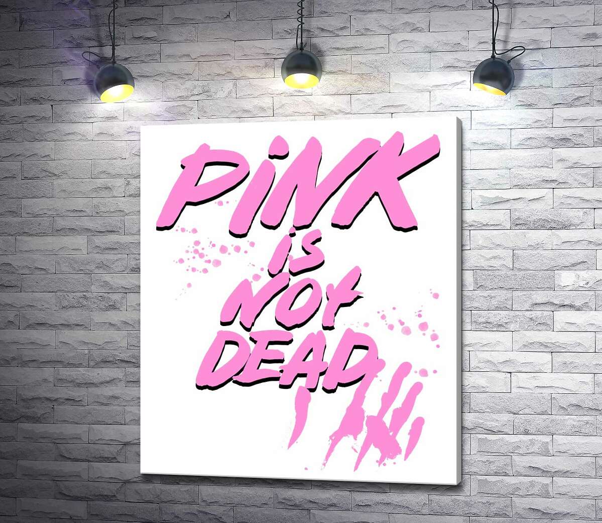 

Картина ArtPoster Провоцирующая надпись "pink is not dead" 130x154 см Модуль №1
