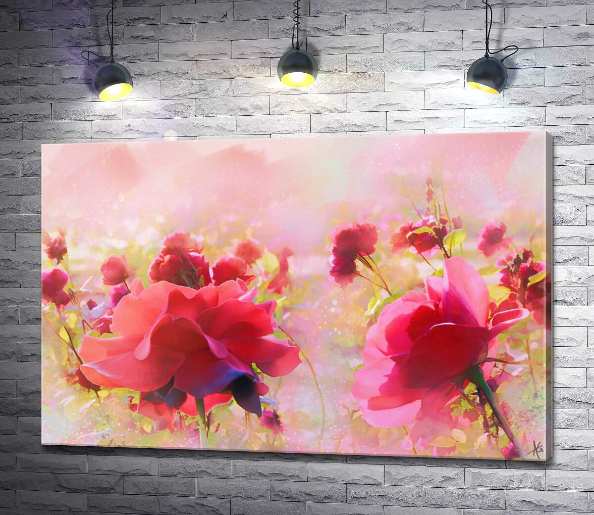 

Картина ArtPoster Пышные цветы роз тянутся к солнцу 130x86 см Модуль №1