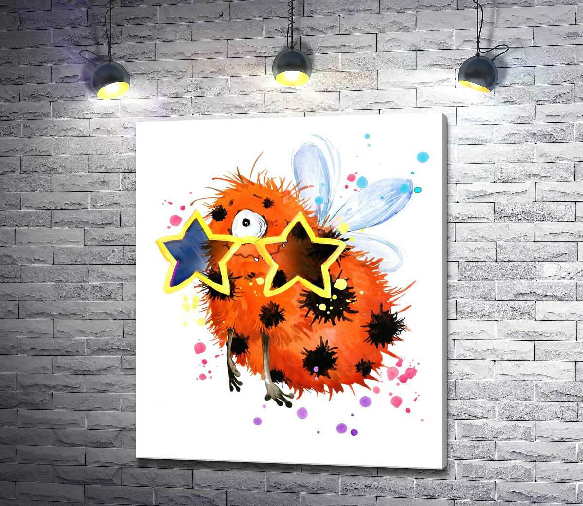 

Картина ArtPoster Пятнистый циклоп в очках-звездах 100x118 см Модуль №1