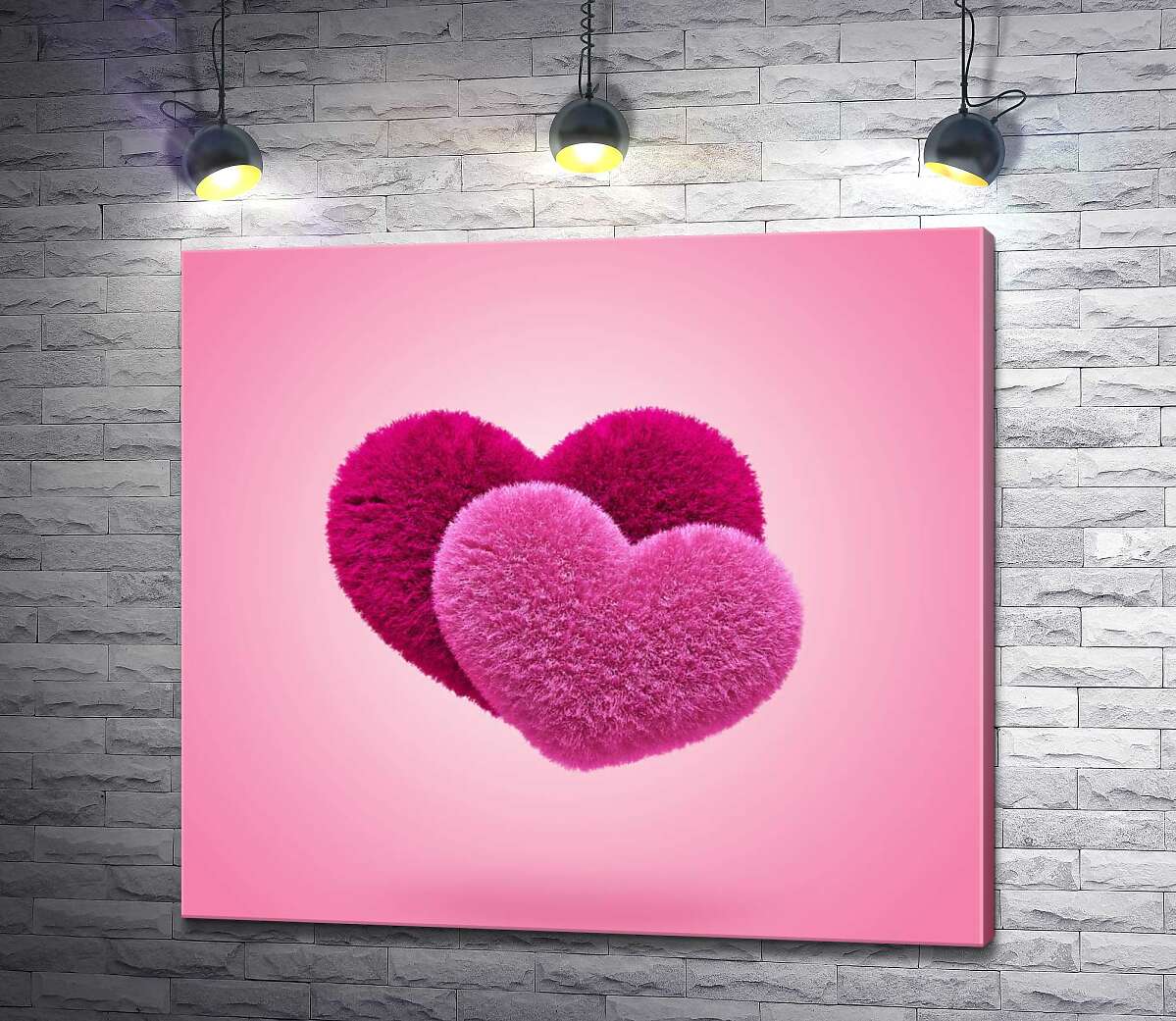

Картина ArtPoster Пушистая любовь розовых сердечек 100x91 см Модуль №1