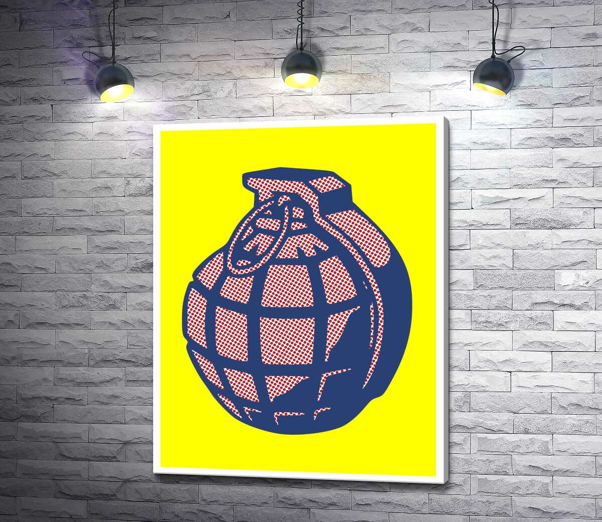 

Картина ArtPoster Яркий арт ручной гранаты 130x167 см Модуль №1
