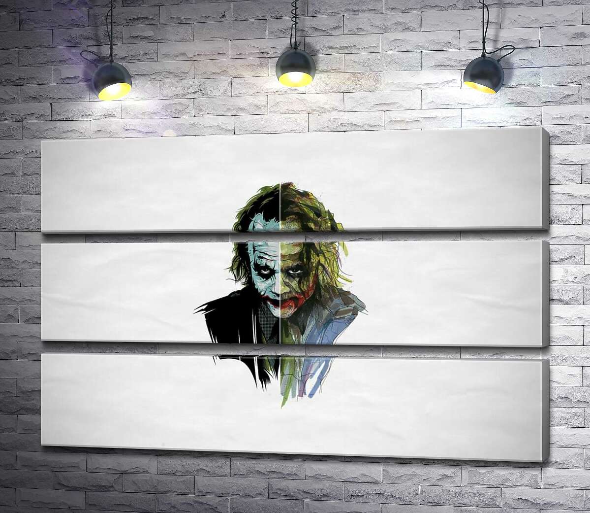 

Модульная картина ArtPoster Арт-портрет Джокера с угрожающим взглядом 130x81 см Модуль №13