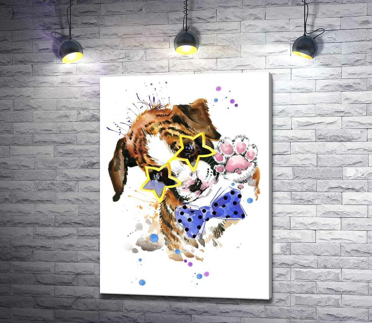 

Картина ArtPoster Щенок в звездных очках 100x136 см Модуль №1