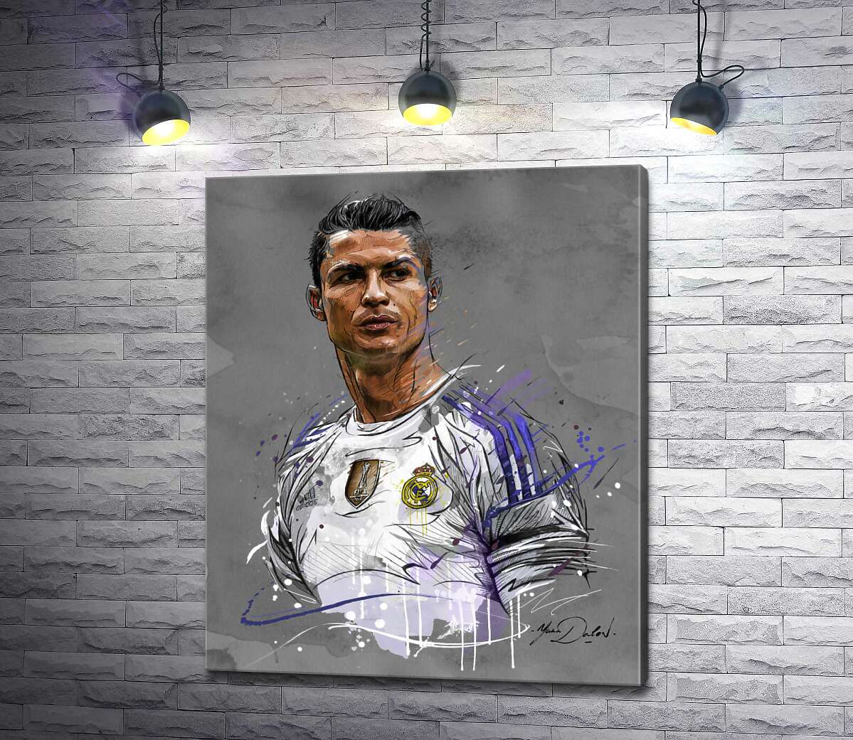 

Картина ArtPoster Футболист "Реал Мадрида" (Real Madrid) Криштиану Роналду (Cristiano Ronaldo) смотрит вдаль 100x122 см Модуль №1