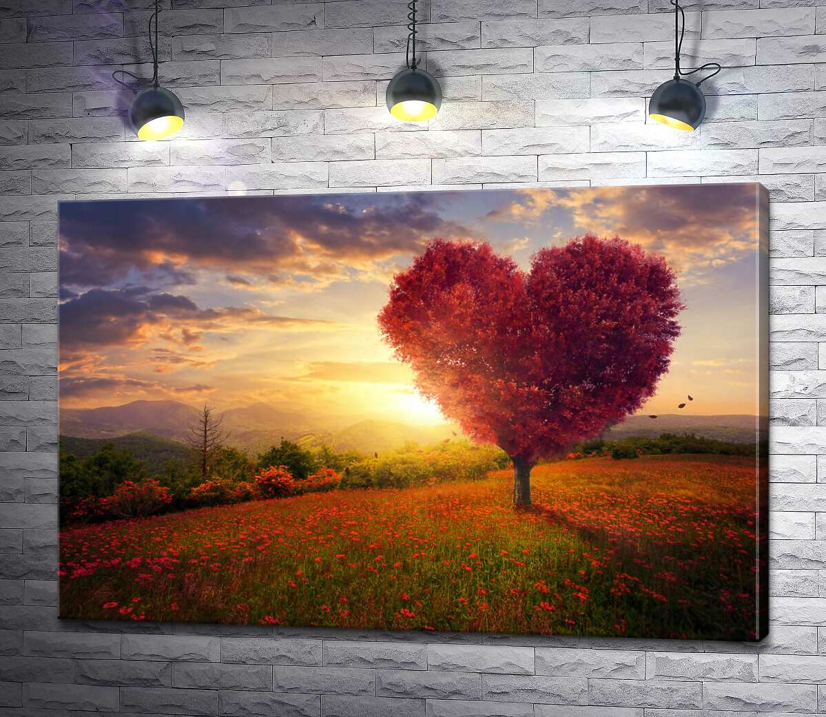 

Картина ArtPoster Солнечные лучи освещают багровое дерево любви 100x66 см Модуль №1