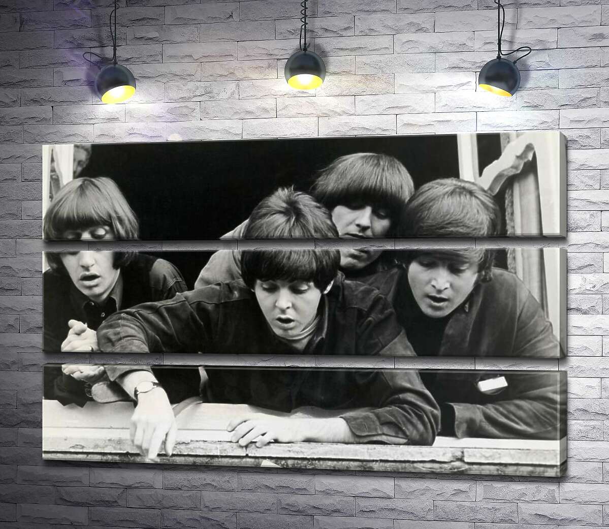 

Модульная картина ArtPoster The Beatles смотрят с окна вниз на улицу 96x60 см Модуль №13