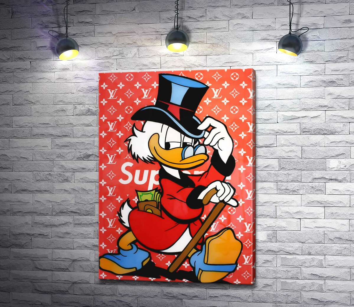 

Картина ArtPoster Скрудж на фоне монограмм Луи Виттона 130x185 см Модуль №1