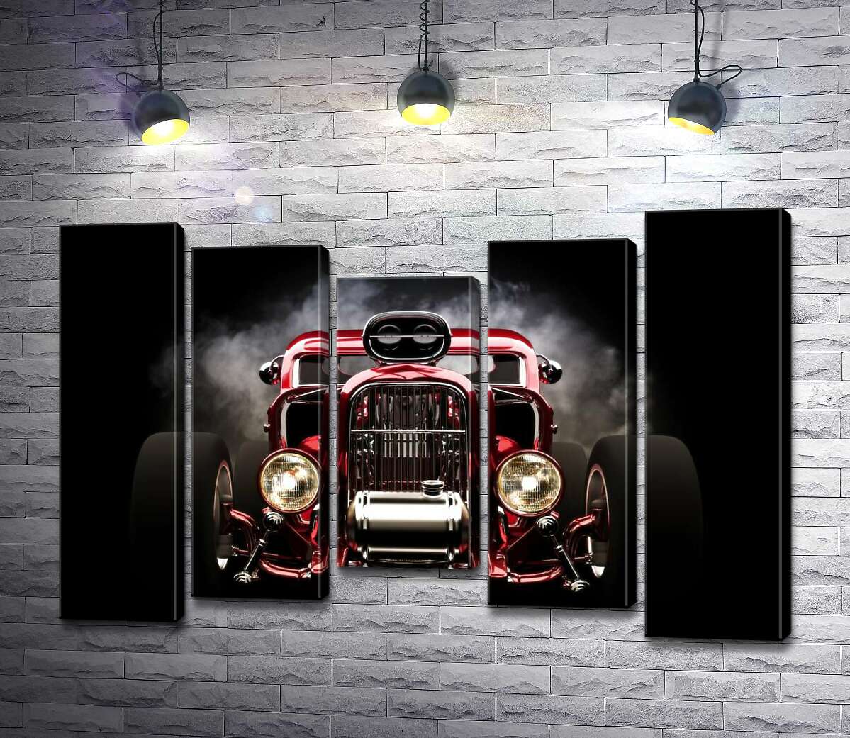 

Модульная картина ArtPoster Багровый бампер автомобиля Хот-род (Hot rod) 100x69 см Модуль №28