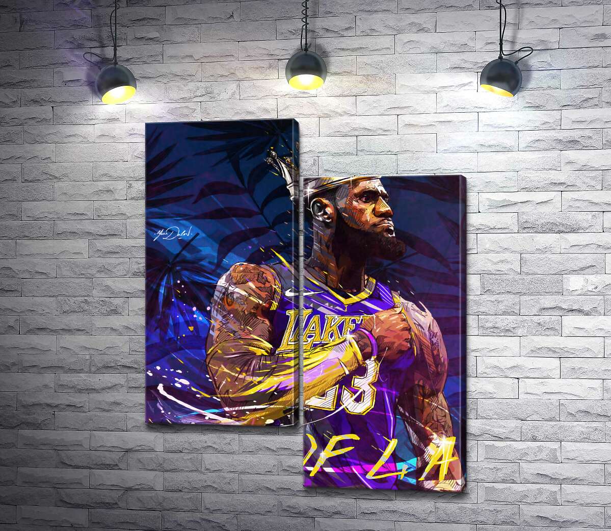 

Модульная картина ArtPoster Баскетболист Леброн Джеймс (LeBron James) - король Лос-Анджелеса 50x63 см Модуль №5