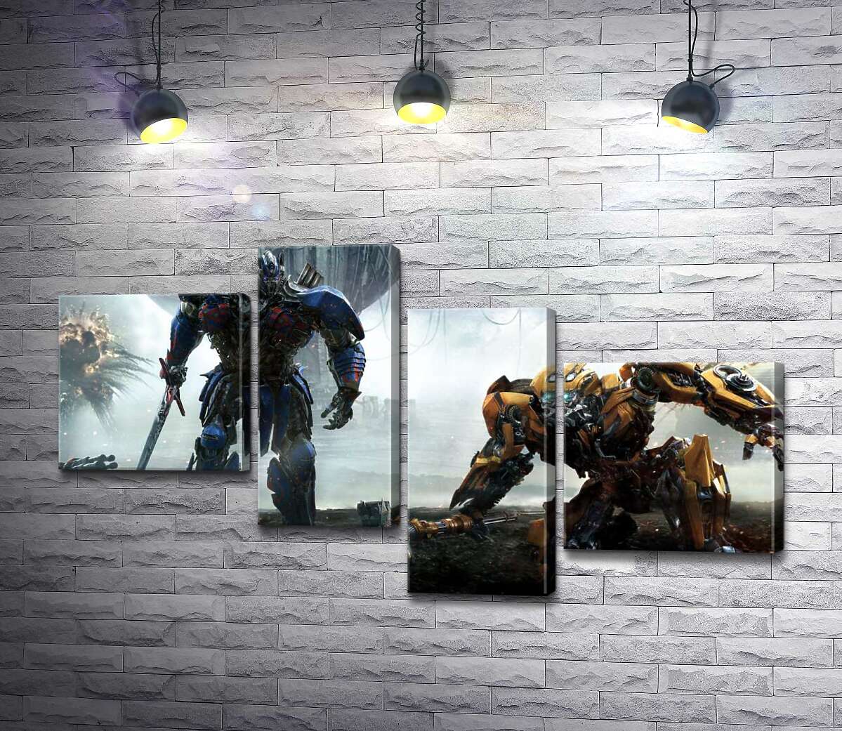 

Модульная картина ArtPoster Автоботы Оптимус Прайм (Optimus Prime) и Бамблби – герои фильма "Трансформеры" 130x74 см Модуль №20