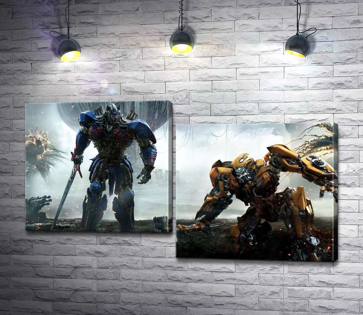

Модульная картина ArtPoster Автоботы Оптимус Прайм (Optimus Prime) и Бамблби – герои фильма "Трансформеры" 130x74 см Модуль №5