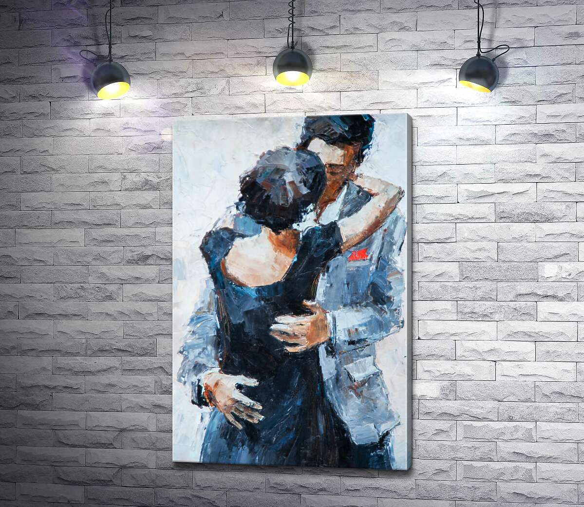 

Картина ArtPoster Сильные руки мужчины нежно обнимают спину девушки в танце 100x154 см Модуль №1