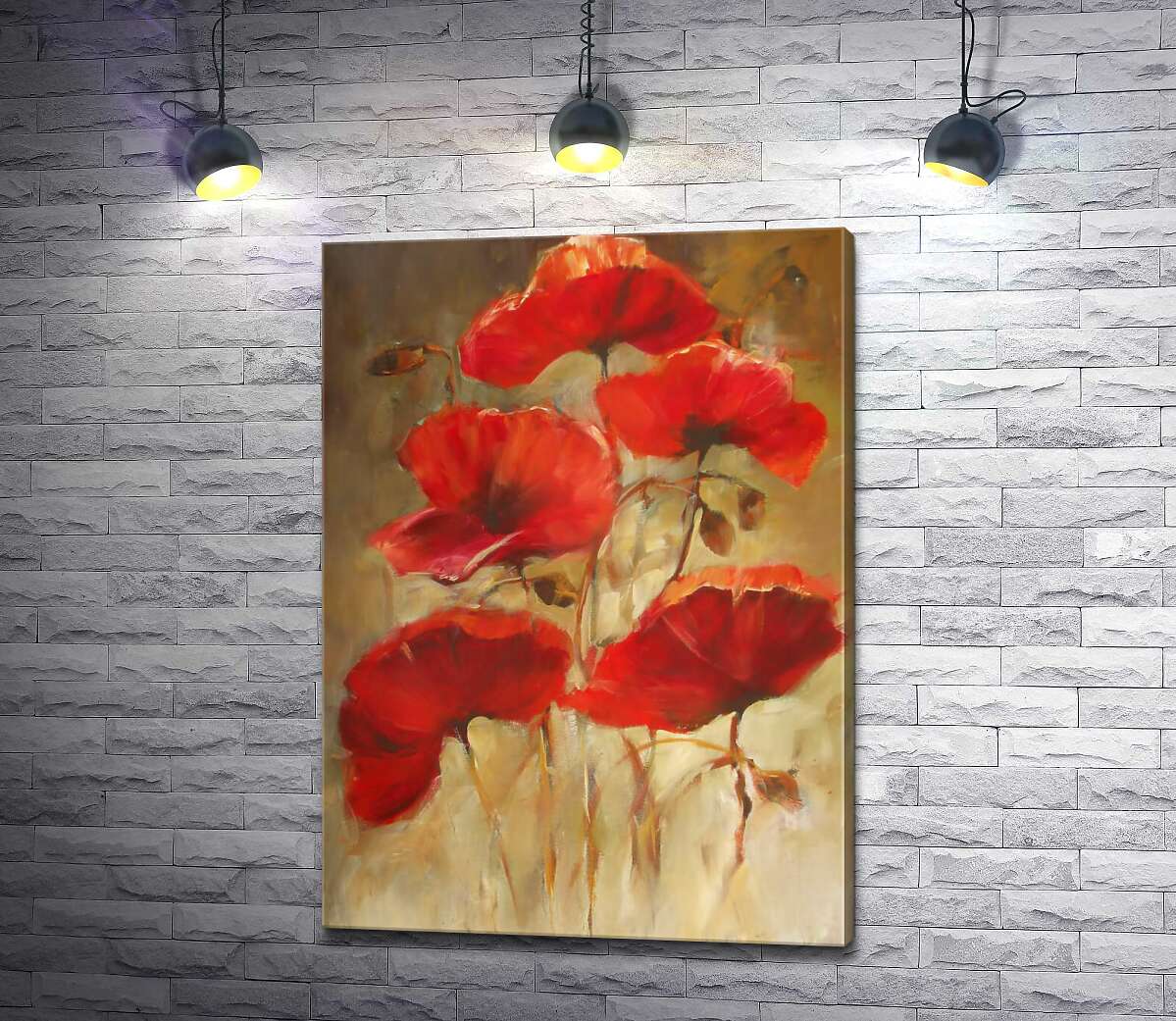 

Картина ArtPoster Роскошные головки красных цветов мака 100x139 см Модуль №1