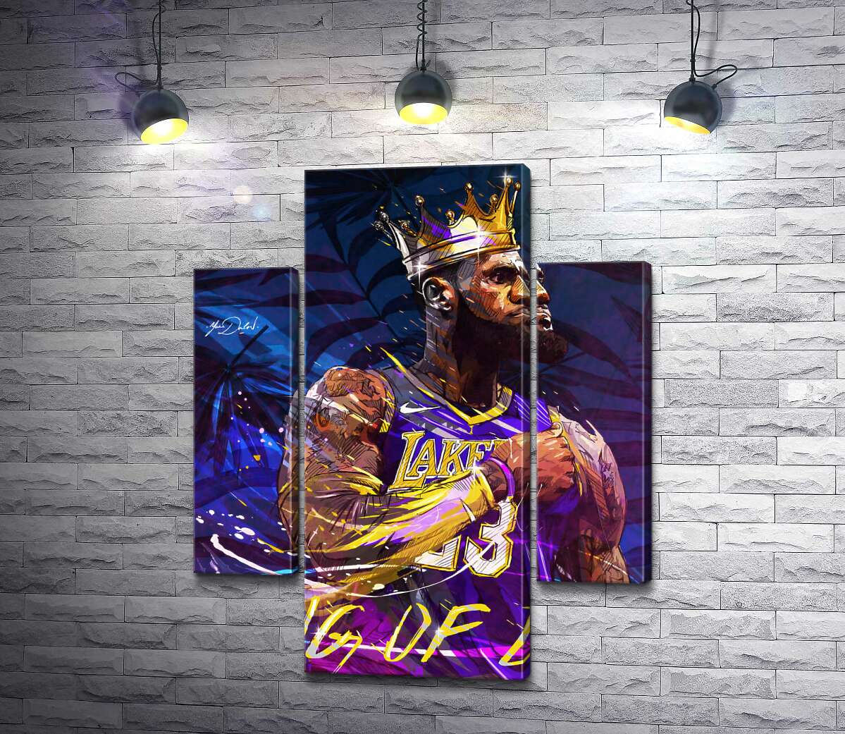 

Модульная картина ArtPoster Баскетболист Леброн Джеймс (LeBron James) - король Лос-Анджелеса 80x100 см Модуль №7