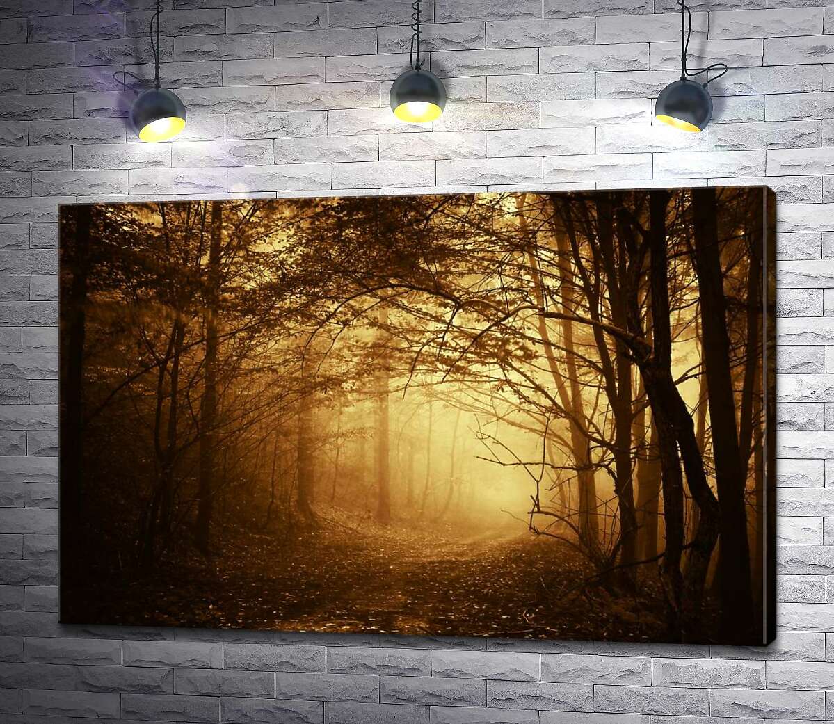 

Картина ArtPoster Тропа в туманную чащу леса 130x86 см Модуль №1