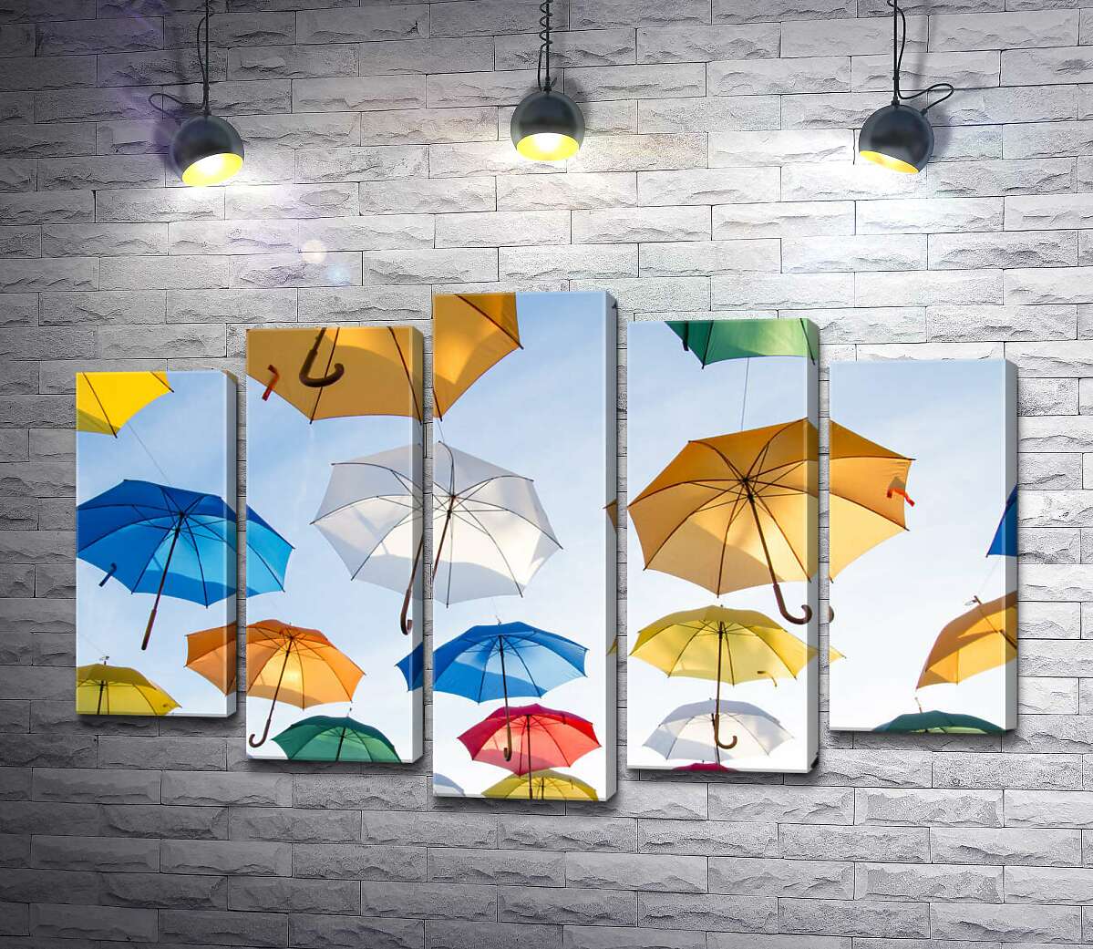 

Модульная картина ArtPoster Аллея под сводом радужных зонтов 130x85 см Модуль №26