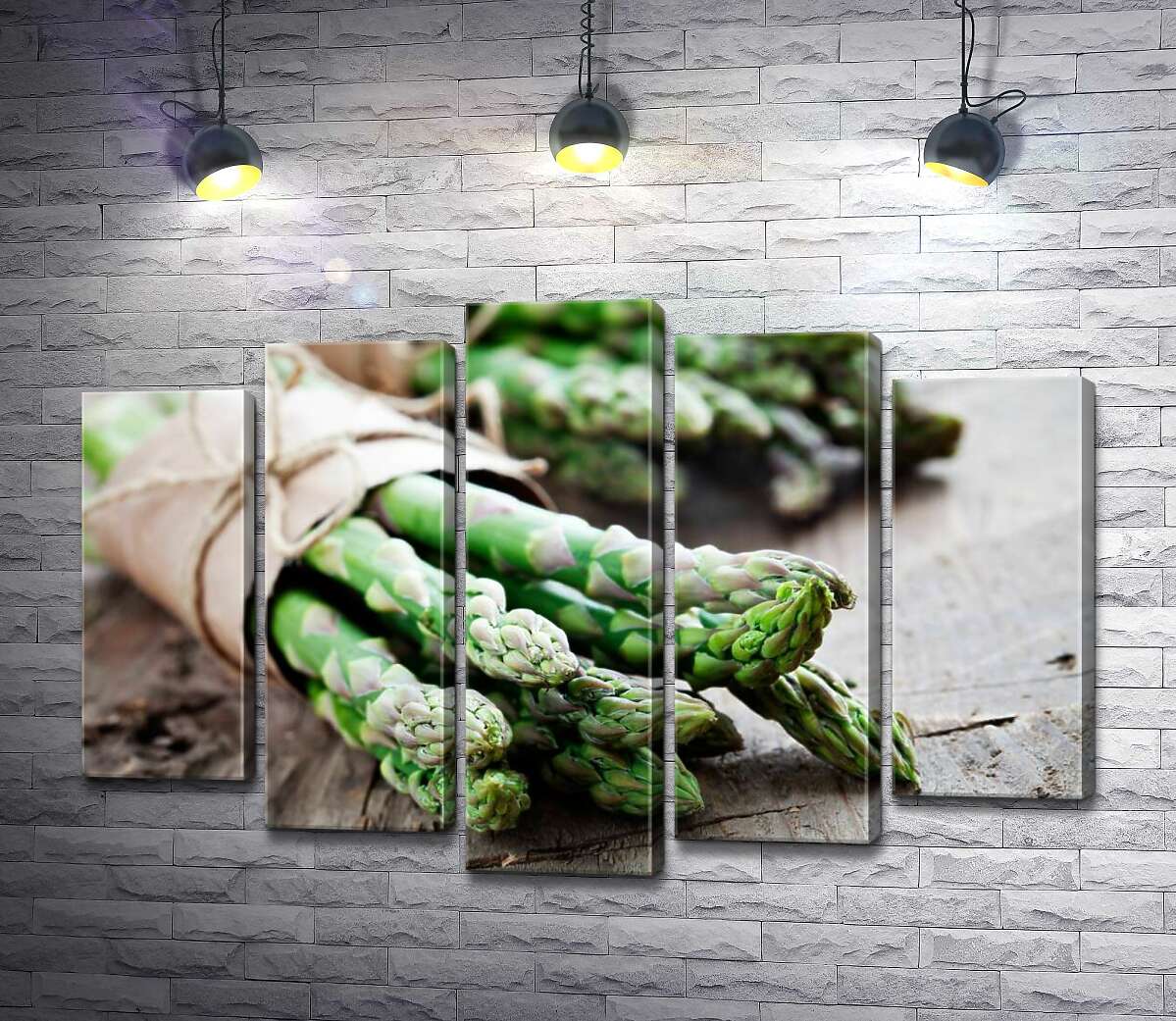 

Модульная картина ArtPoster Аккуратные обёртки хрустящей спаржи 100x69 см Модуль №26