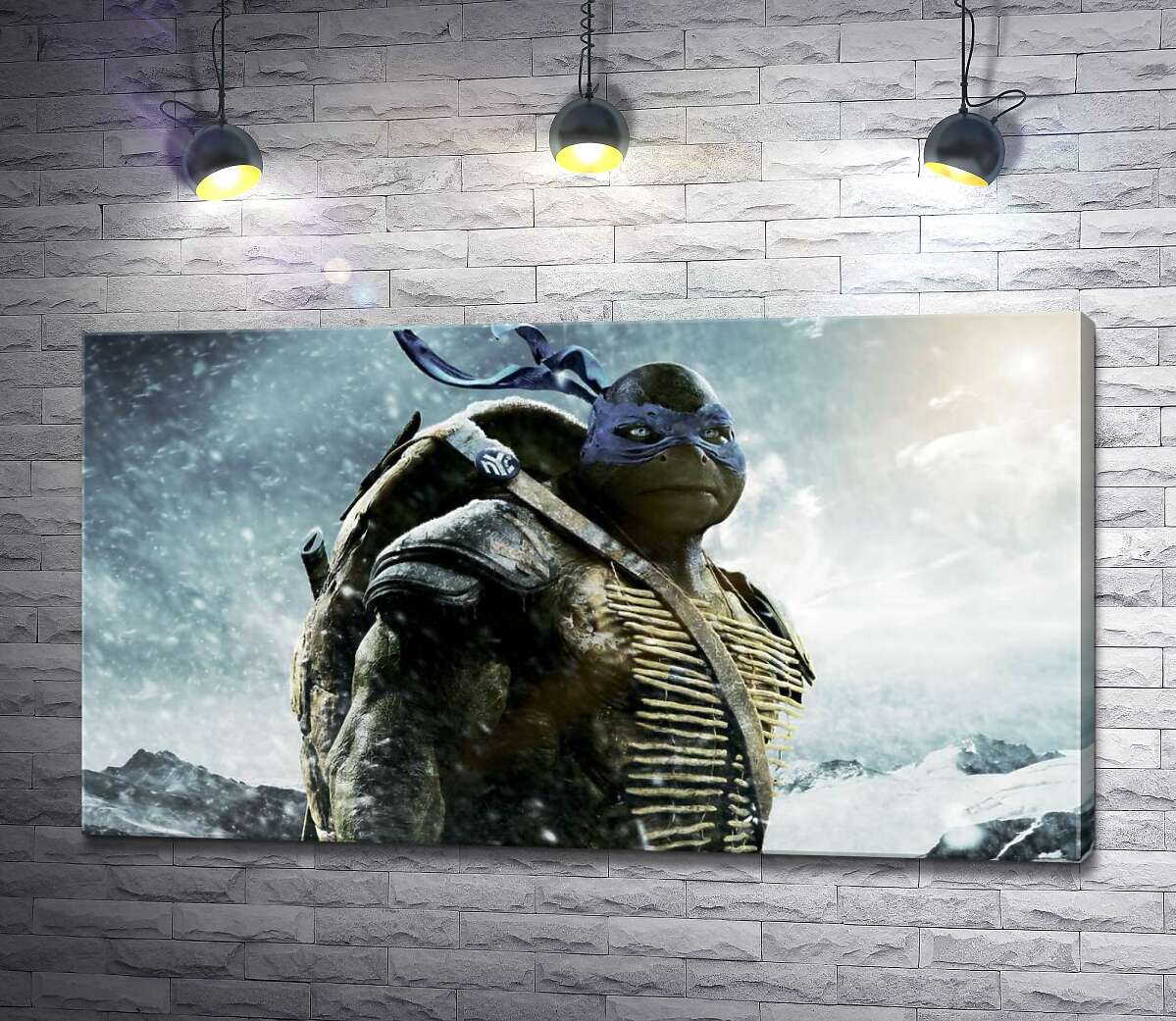 

Картина ArtPoster Смелый лидер Черепашек-ниндзя (Teenage Mutant Ninja Turtles), Леонардо, среди заснеженных гор 100x56 см Модуль №1