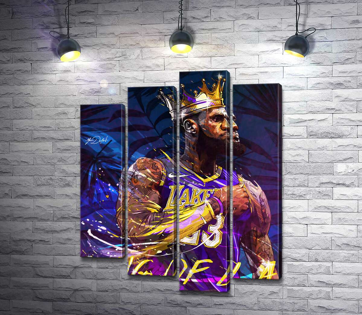 

Модульная картина ArtPoster Баскетболист Леброн Джеймс (LeBron James) - король Лос-Анджелеса 100x127 см Модуль №21