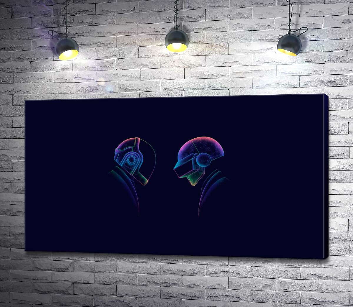 

Картина ArtPoster Силуэты людей в космических шлемах 130x73 см Модуль №1