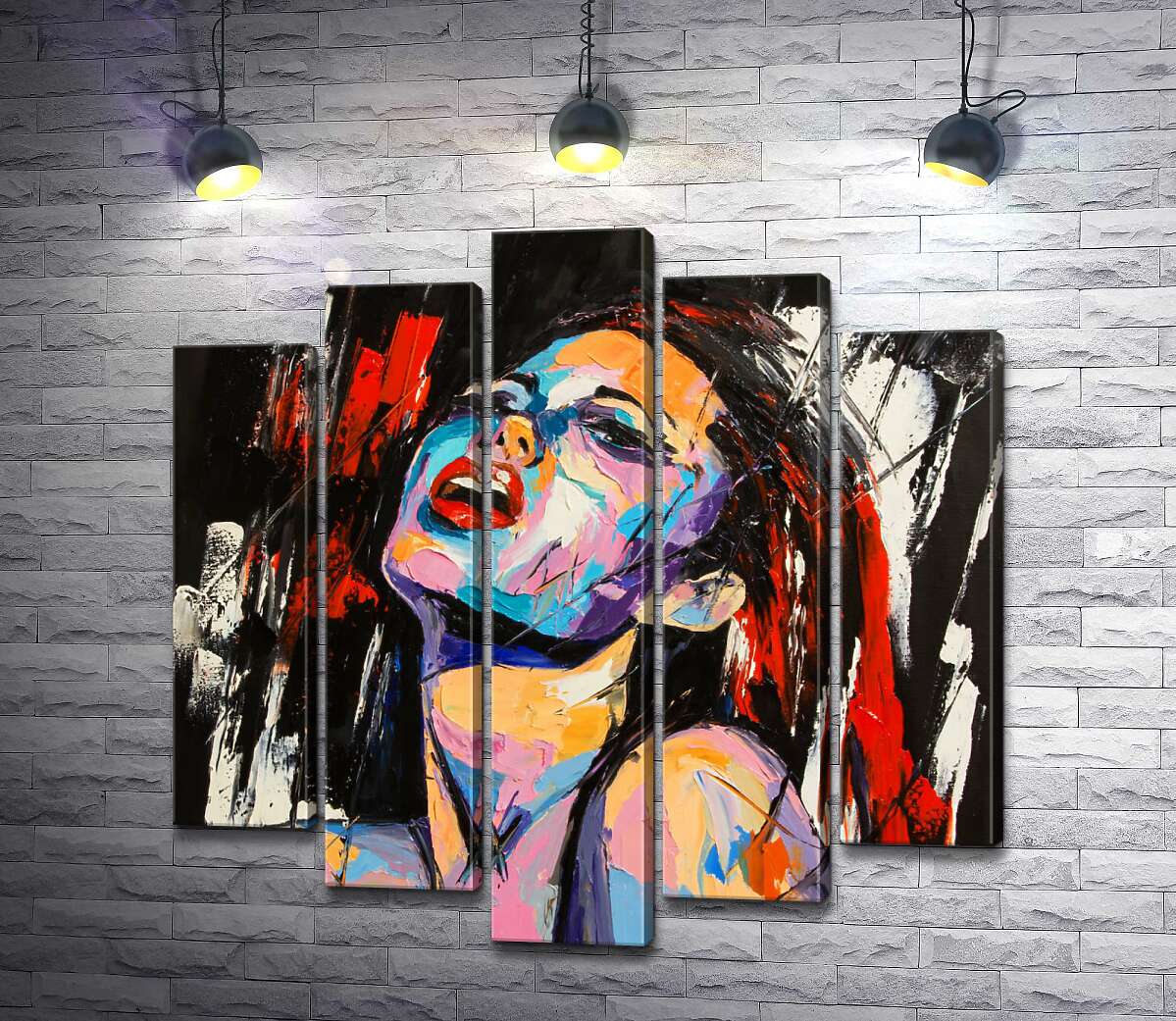 

Модульная картина ArtPoster Выражение желания на обольстительном лице девушки 100x100 см Модуль №26