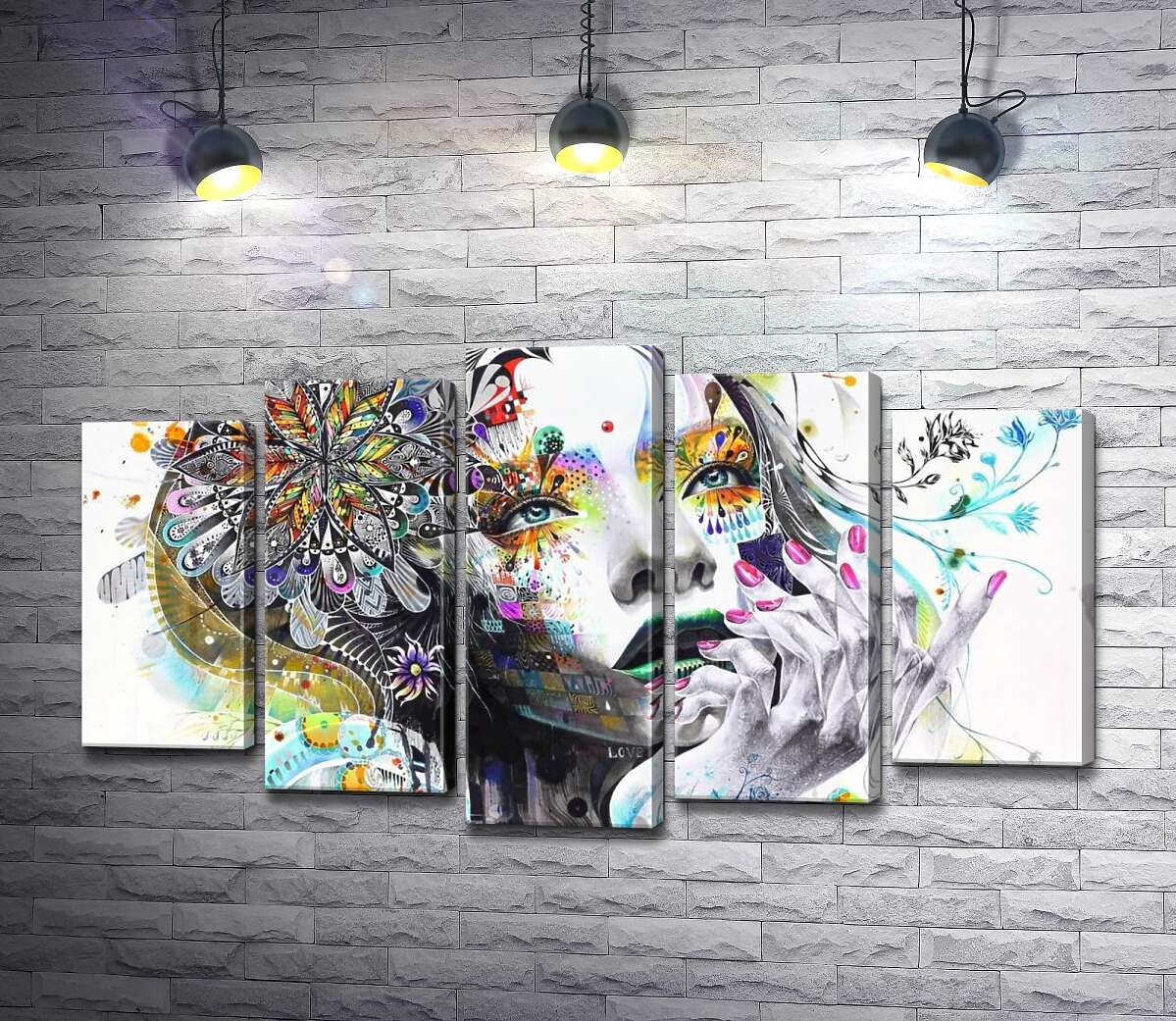 

Модульная картина ArtPoster Городская принцесса (Urban princess) - Бэнкси 130x74 см Модуль №26
