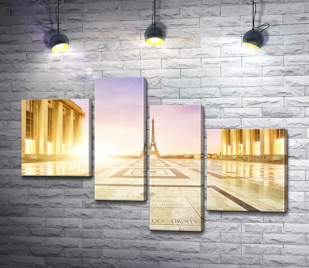 

Модульная картина ArtPoster Дворец Шайо в солнечном блеске с видом на Эйфелеву башню 130x89 см Модуль №20