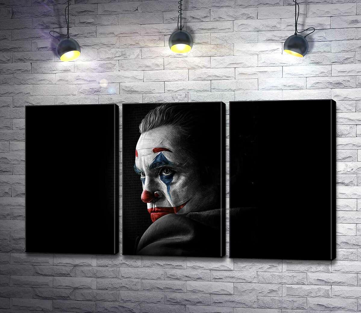 

Модульная картина ArtPoster Грустный взгляд Джокера из тени 102x56 см Модуль №11