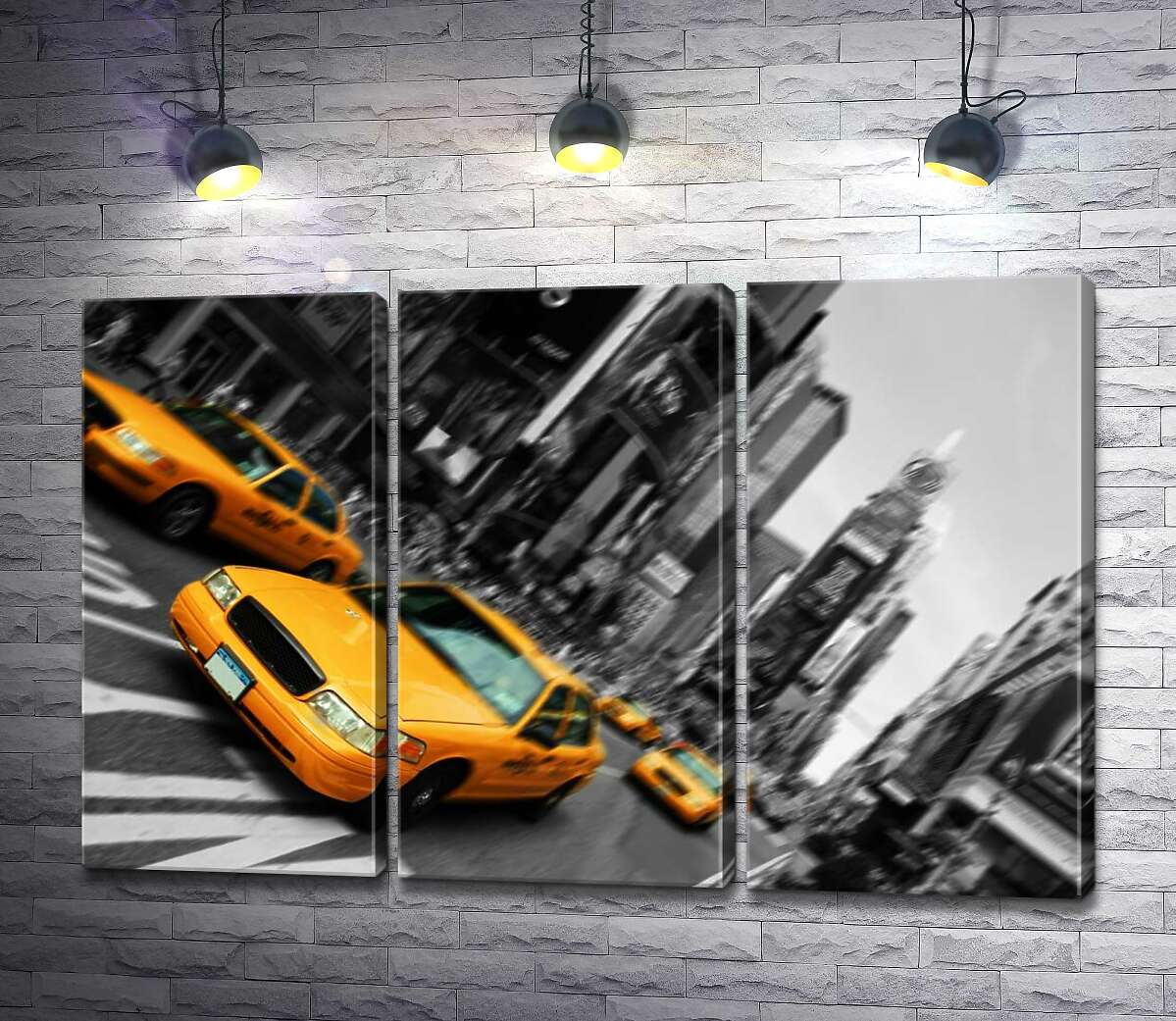 

Модульная картина ArtPoster Желтые такси заполнили улицы Нью-Йорка 60x40 см Модуль №11