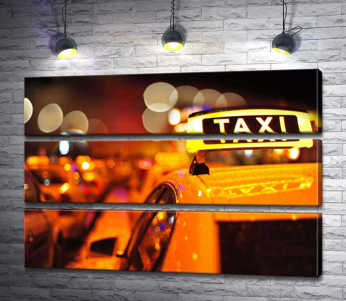 

Модульная картина ArtPoster Желтый маячок "Taxi" на крыше автомобиля 100x69 см Модуль №13