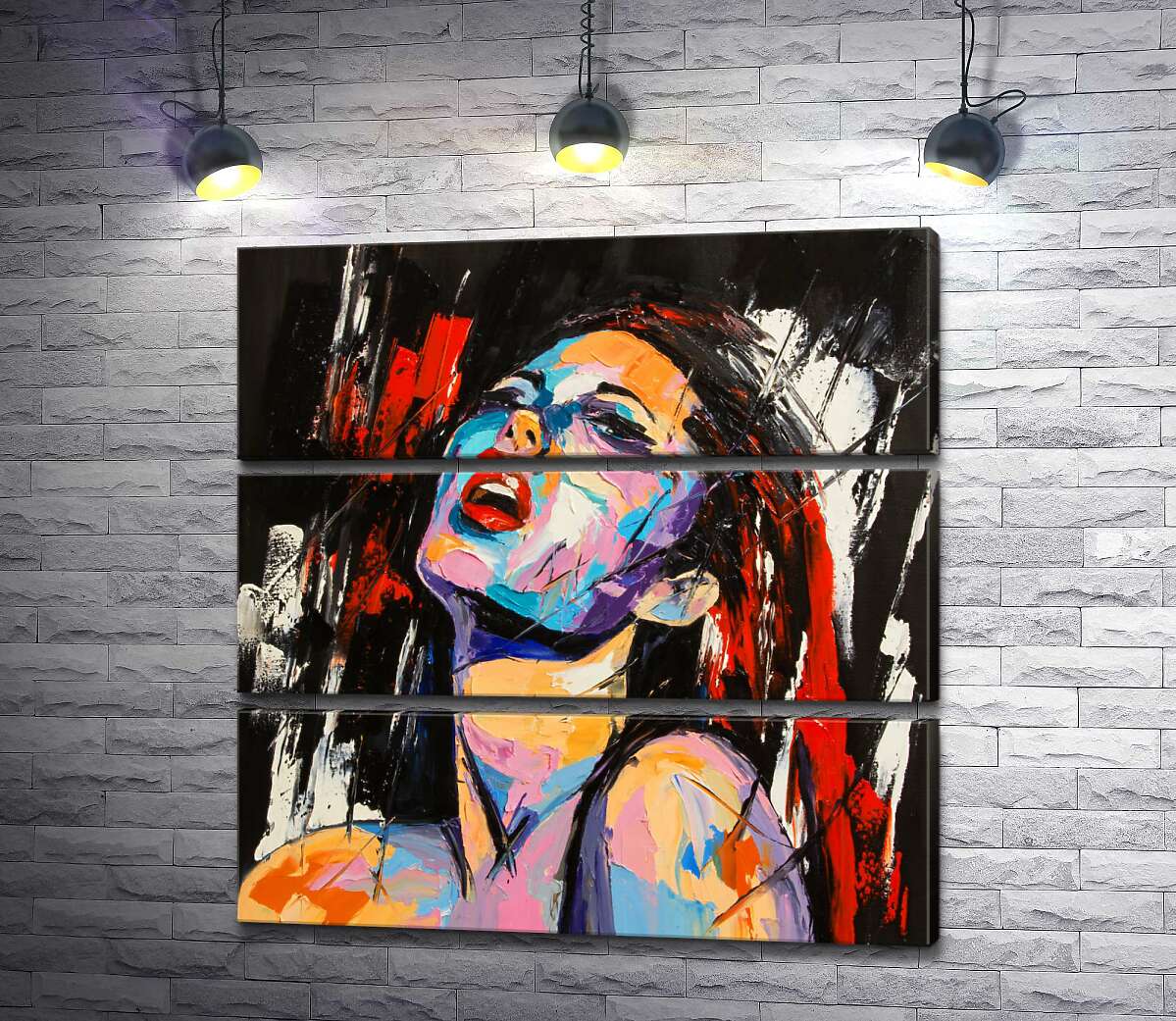 

Модульная картина ArtPoster Выражение желания на обольстительном лице девушки 130x132 см Модуль №13