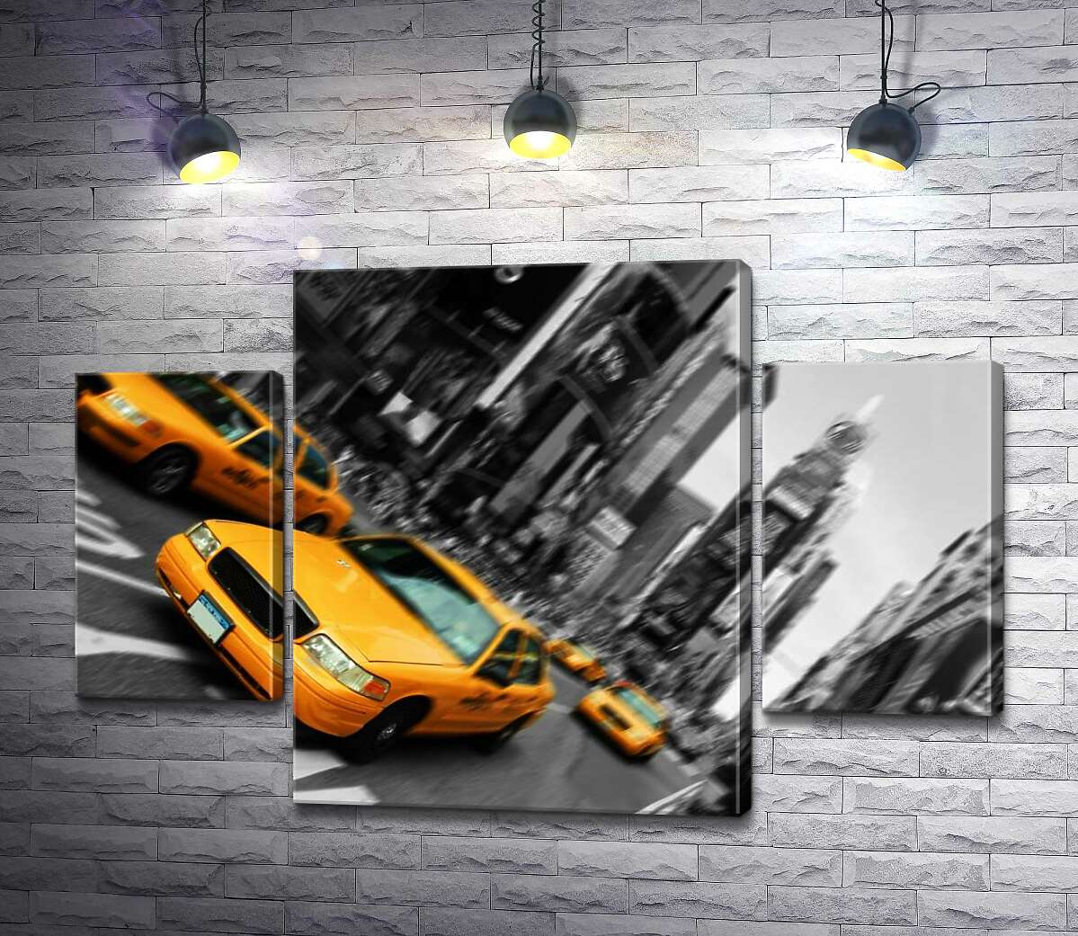 

Модульная картина ArtPoster Желтые такси заполнили улицы Нью-Йорка 80x54 см Модуль №7