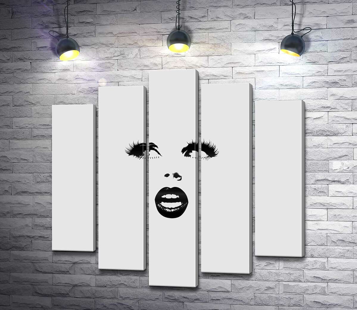 

Модульная картина ArtPoster Выражение удивленной девушки 130x132 см Модуль №26