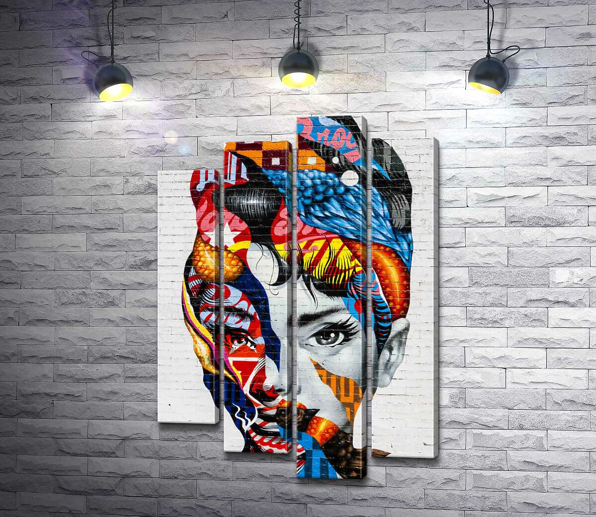 

Модульная картина ArtPoster Девушка на нью-йоркском мурале "В маленькой Италии" (In little Italy) 132x197 см Модуль №21