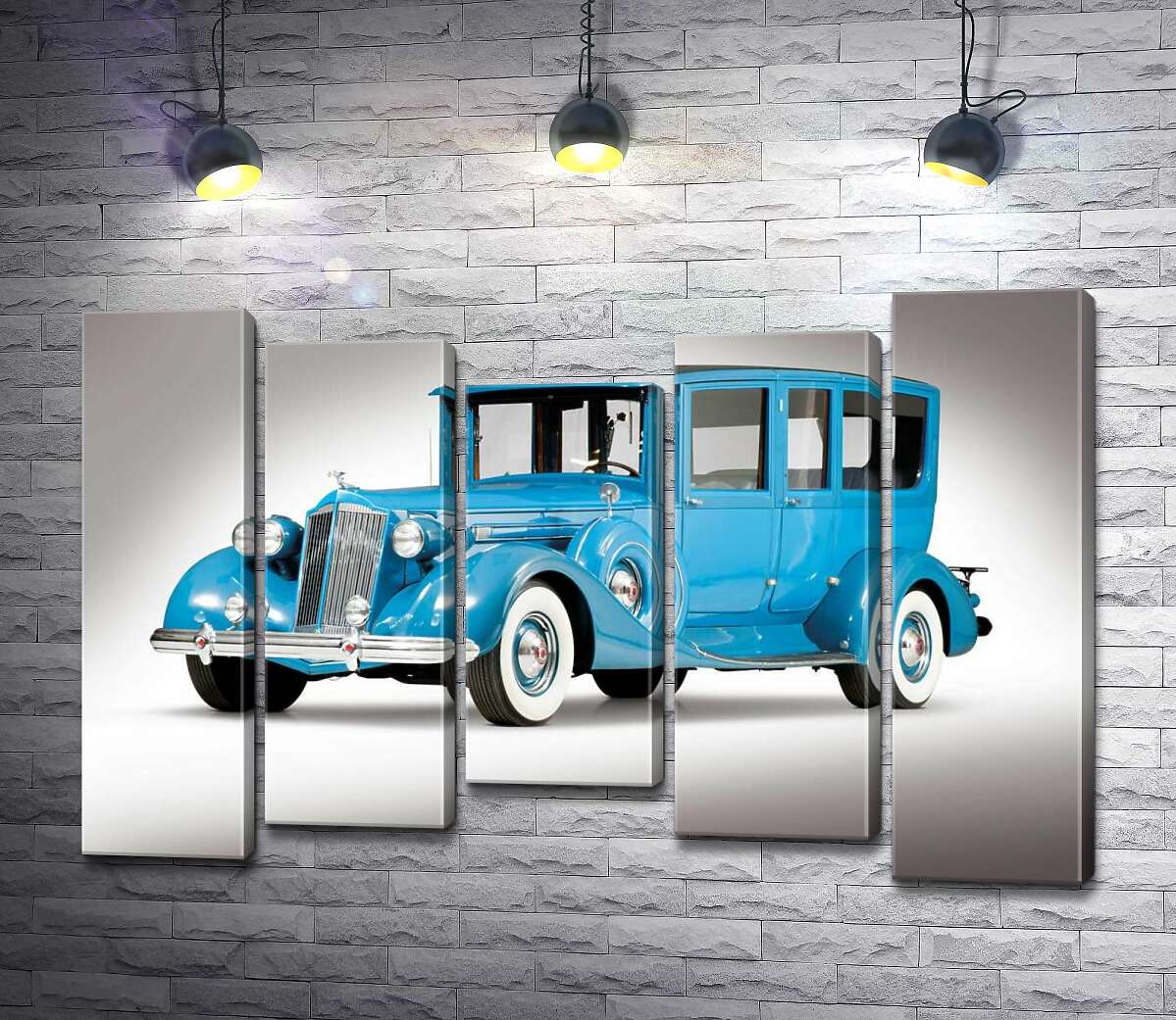 

Модульная картина ArtPoster Голубой лимузин 1937 американской компании Packard 100x69 см Модуль №28