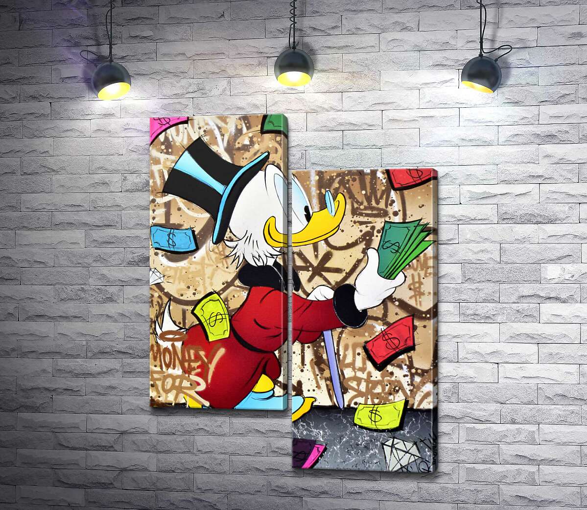 

Модульная картина ArtPoster Деньги на жизнь: Скрудж МакДак (Scrooge McDuck) 50x68 см Модуль №5