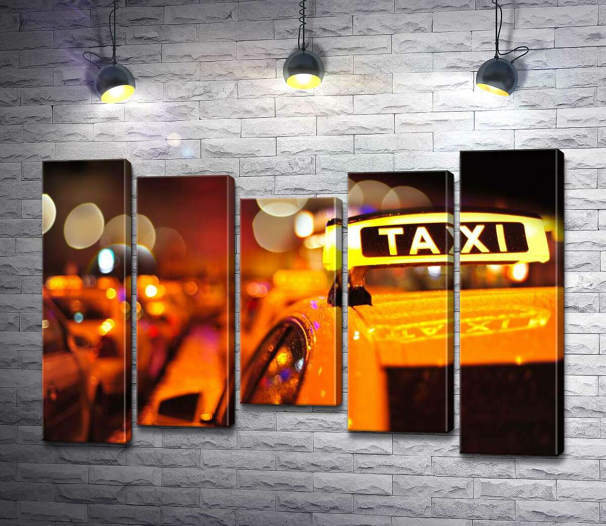 

Модульная картина ArtPoster Желтый маячок "Taxi" на крыше автомобиля 100x69 см Модуль №28