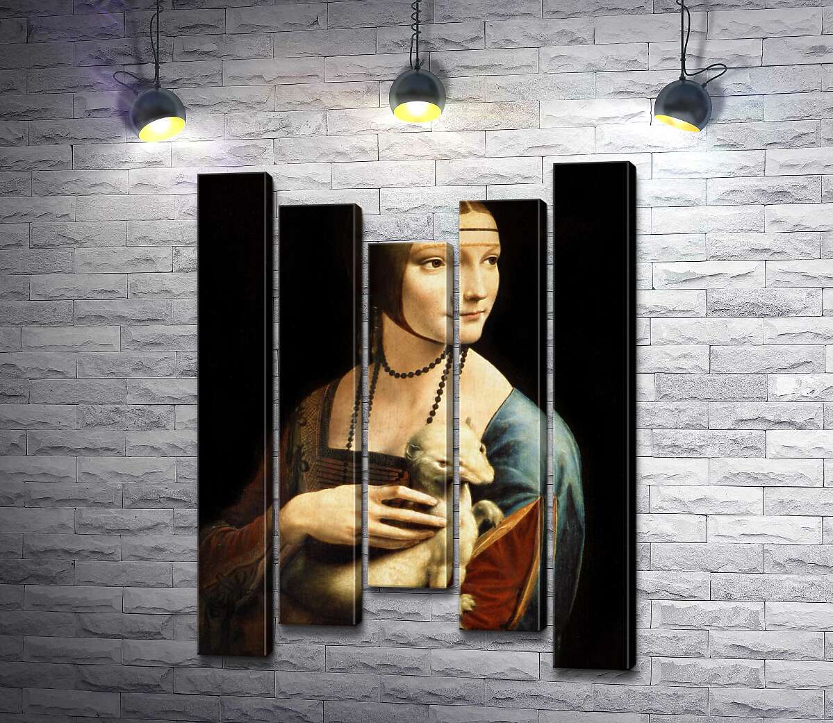 

Модульная картина ArtPoster Дама с горностаем (Dama con l'ermellino) - Леонардо да Винчи (Leonardo da Vinci) 100x136 см Модуль №28